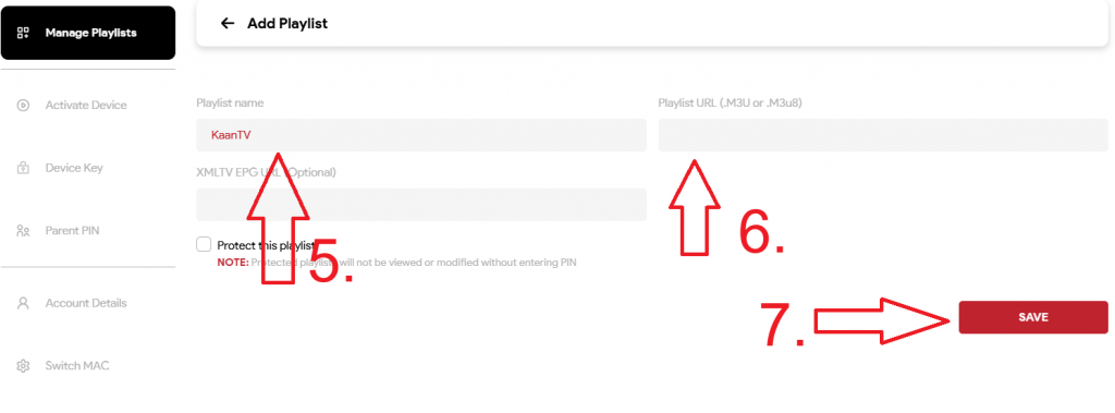 IboPlayer M3U Link einfügen Kanntv Liste