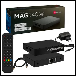 KaanTV MAG540w3 IPTV Box mit Netzteil, Verpackung