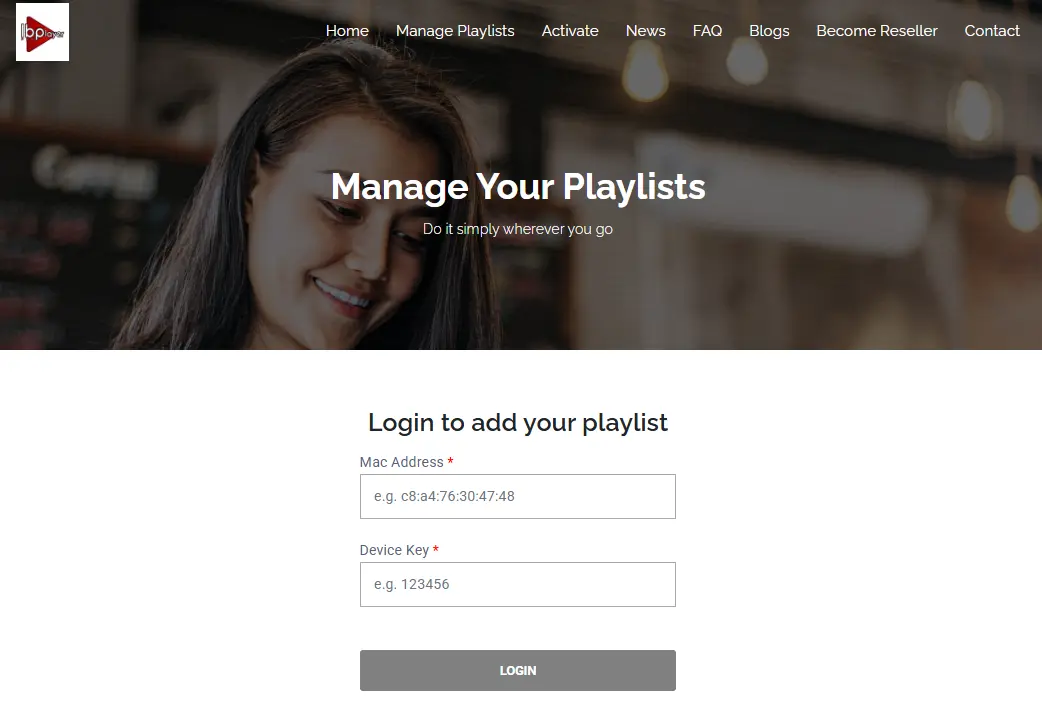 iboproapp Login mit Mac Adresse und Geräteschlüssel